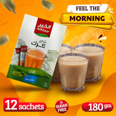 Alkhair Instant Karak Cardamom Tea Sugar Free 180gm 12 Stx - 1PaysLess