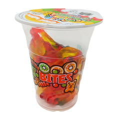 Cup candy Gummy worm Fun fruit Bites 6oz