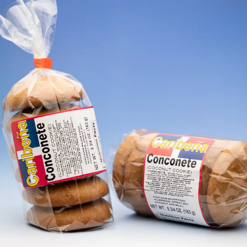 Labayamesa Caribeña Conconete Coconut Cookies, 5.75 oz (163g), Traditional Dominican Style Coconut Macaroons, Sweet & Crunchy Tropical Snack