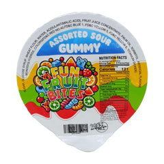 Cup candy Assorted Sour Gummy - Round Gummies Fun fruit Bites 6oz