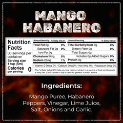 SPYCE Mango Habanero Hot Sauce 5 fl oz 100% Natural, Vegan & Gluten-Free for Flavorful Meals - SANI-LLC