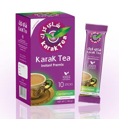 Karak Tea Cardamom Instant Tea Mix 10 Sticks 200g - Authentic Cardamom Flavor for Convenient, Aromatic & Refreshing On-the-Go Chai Indulgence - SANI-LLC