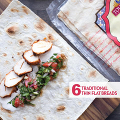 Toufayan Lavash Flatbread 6 Count 6.77 oz Authentic, Soft & Flexible for Wraps, Pizzas & Snacks