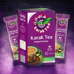 Karak Tea Cardamom Instant Tea Mix 10 Sticks 200g - Authentic Cardamom Flavor for Convenient, Aromatic & Refreshing On-the-Go Chai Indulgence - SANI-LLC