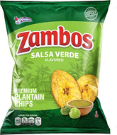 Zambos Plantain Chips Salsa Verde, Green Salsa Chips 5.29oz