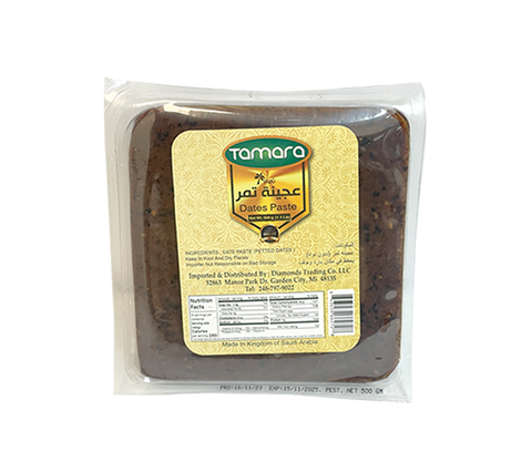 Tamara Premium Date Paste 500g from MIM Hair Removal, showing a jar of natural, pitted date paste for baking and sweetening.