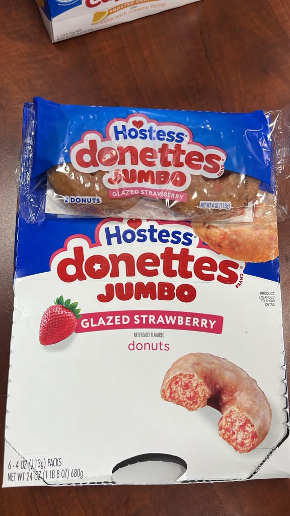 Hostess Donettes Jumbo Glazed Strawberry 24oz 6-Pack On-the-Go Snack
