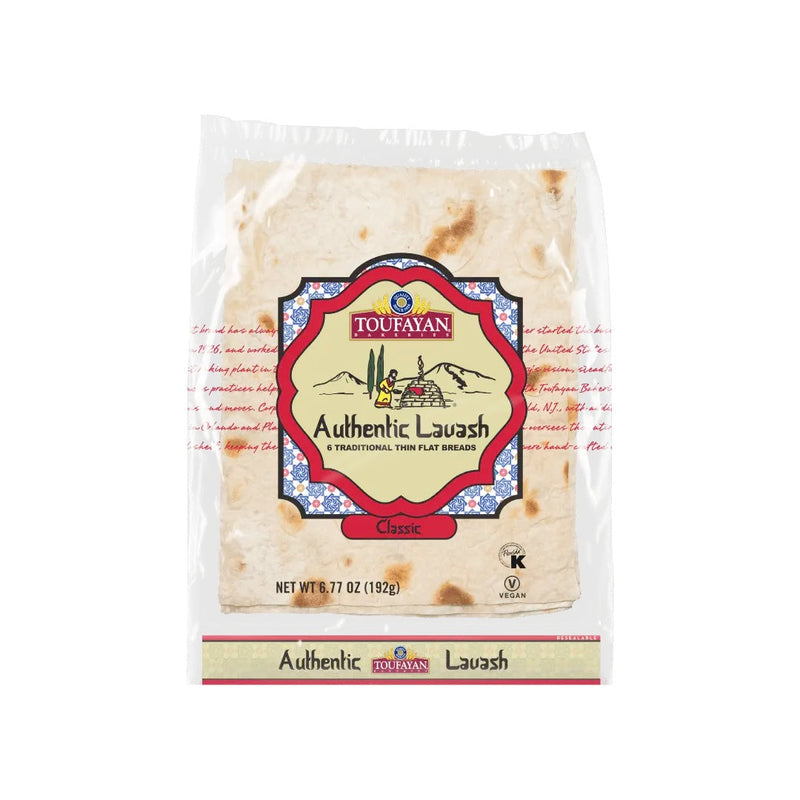 Toufayan Lavash Flatbread 6 Count 6.77 oz Authentic, Soft & Flexible for Wraps, Pizzas & Snacks - SANI-LLC
