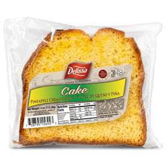 Delisia Pineapple Cream Cheese Cake 4oz Moist Pastel de Queso -Single Cake Snack