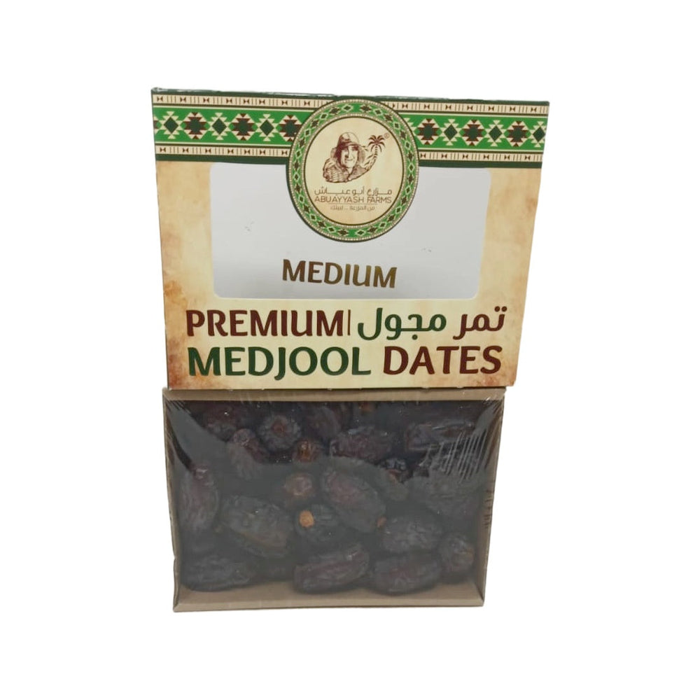 Abuayyash Farms Premium Medjool Dates, 2 lb (907g) Box, Medium Size Whole Fruit, Product of Jordan, Naturally Sweet & High Fiber Healthy Snack - SANI-LLC