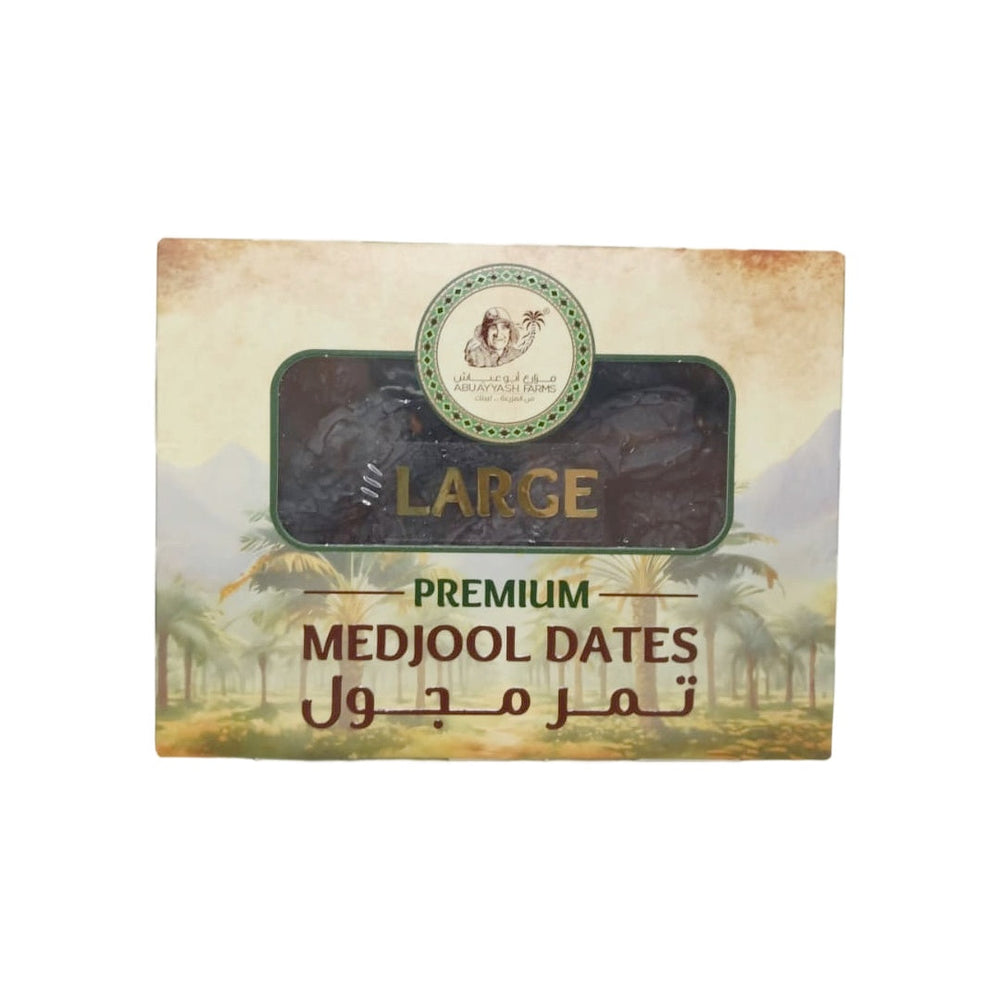 AbuAyash Farms Premium Medjool Dates, Large 2lb Box, All-Natural Sun-Dried Superfood, Non-GMO & Gluten-Free, Rich Caramel Flavor, Perfect for Healthy Baking and Gourmet Snacking - SANI-LLC