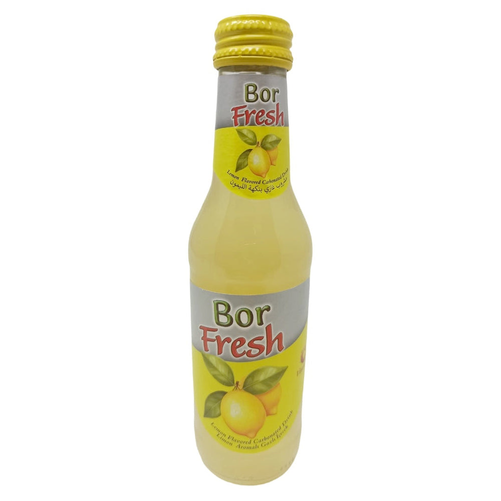 Bor Fresh Lemon Flavored Carbonated Drink, 200ml Glass Bottle, Sparkling Citrus Soda with Real Beetroot Sugar, Refreshing Crisp Thirst Quencher, Made in Turkey - SANI-LLC