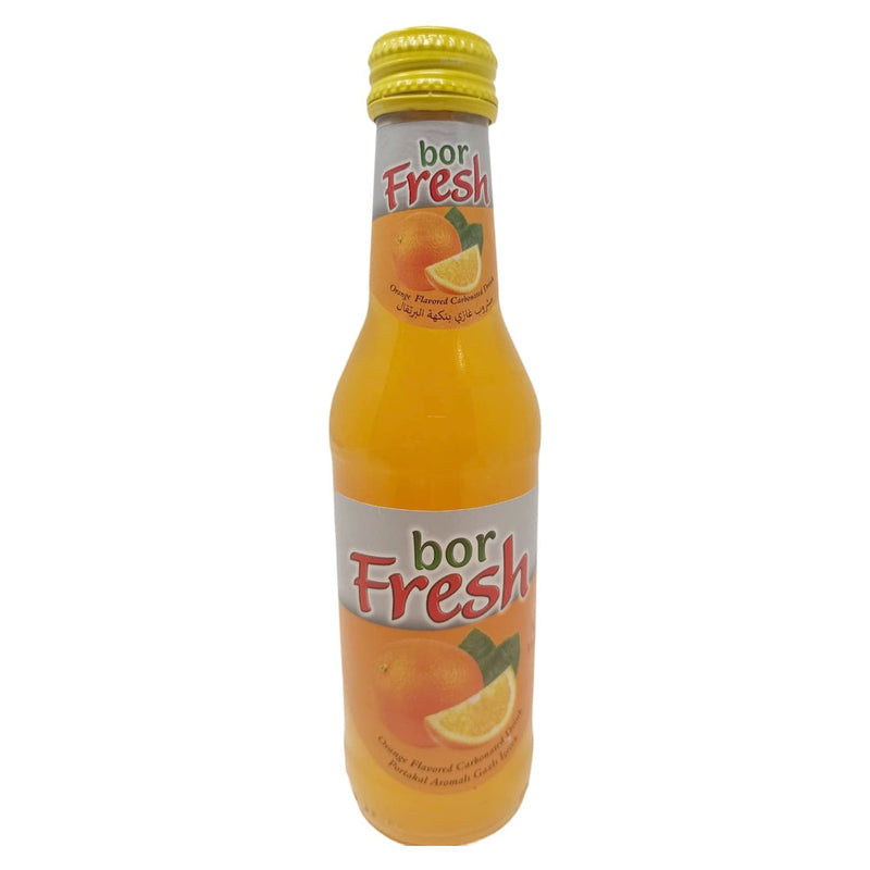 Bor Fresh Orange Flavored Carbonated Soda Drink, 200ML (6.7 fl oz) Glass Bottle, Made with Beetroot Sugar, Crisp Citrus Sparkling Beverage for Refreshing Hydration - SANI-LLC