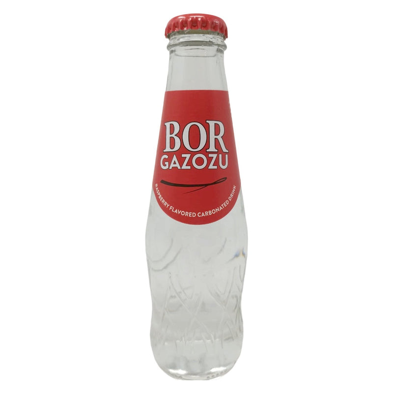 Bor Gazozu Raspberry Flavored Carbonated Drink, 200ml Glass Bottle, Premium Turkish Sparkling Soda with Real Beet Sugar, Refreshing Fruit Flavor - SANI-LLC