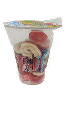 Cup candy Assorted Sour Gummy - Round Gummies Fun fruit Bites 6oz