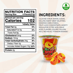 Cup candy Peach Ring Fun fruit Bites 6oz