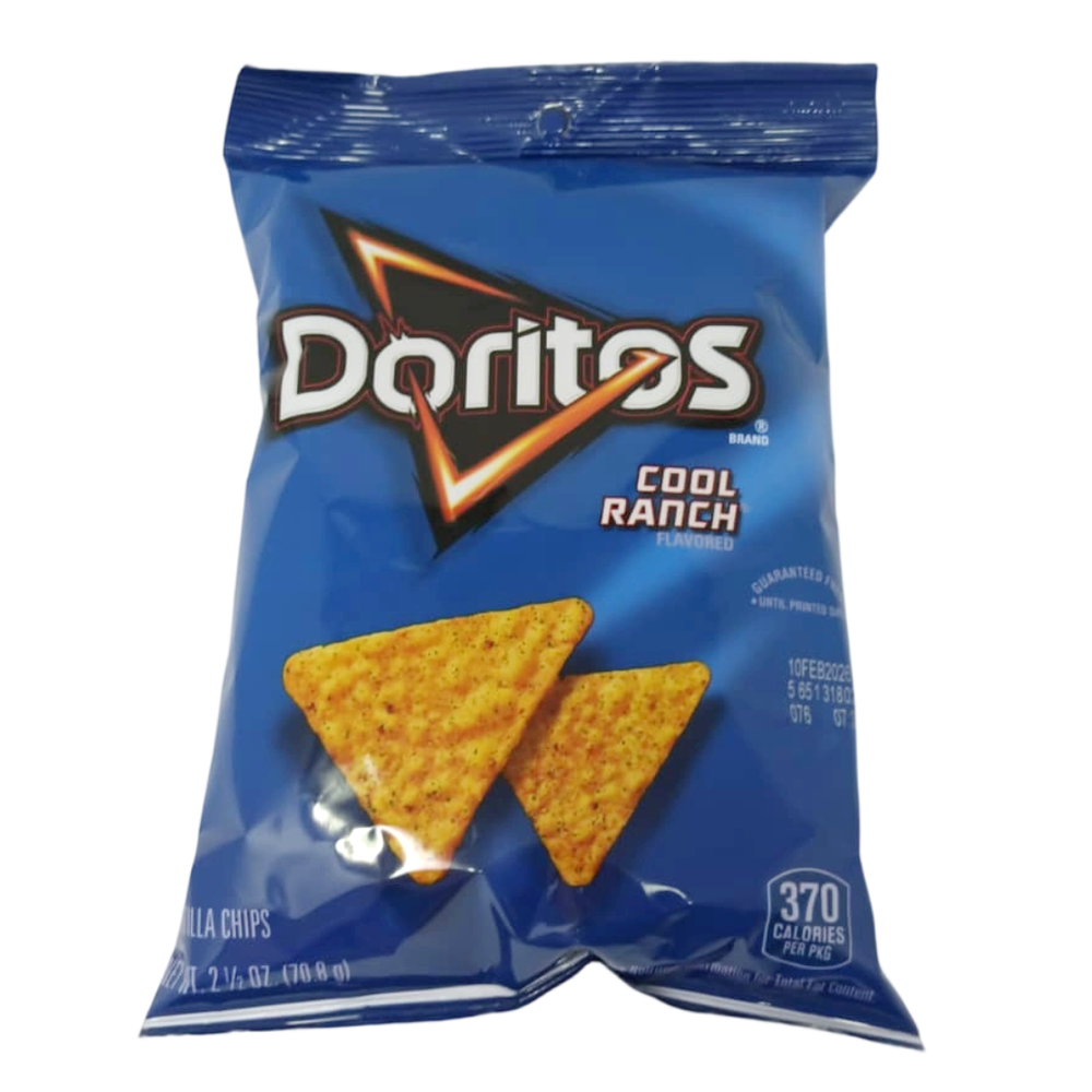 Doritos Cool Ranch Tortilla Chips 2.5 oz Bag Bold Zesty Flavor Crispy Crunch Everyday Snacking - SANI-LLC