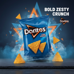 Doritos Cool Ranch Tortilla Chips 2.5 oz Bag Bold Zesty Flavor Crispy Crunch Everyday Snacking - SANI-LLC