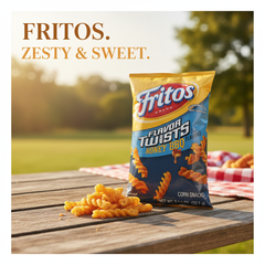 Fritos Corn Snacks 3.25 oz Flavor Twists Honey BBQ Zesty & Sweet Snacking - SANI-LLC