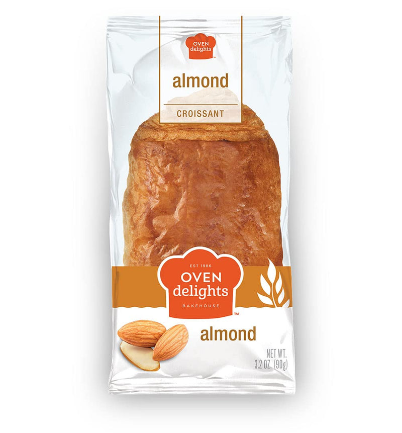Oven Delights Almond Croissant, Authentic Pastry, Filled with our house-made almond filling - 3.2oz - 90g (Freshly Baked) - SANI-LLC