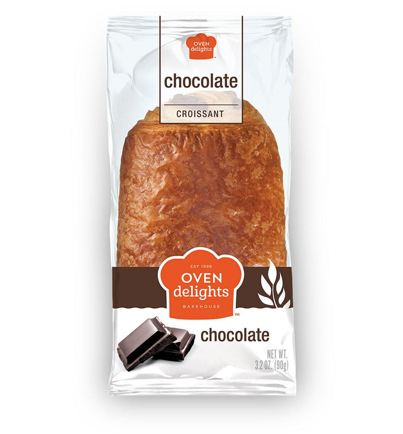 Oven Delights Chocolate Croissants (3.2oz) | Premium French‑Style Bake‑and‑Serve Pastries - SANI-LLC