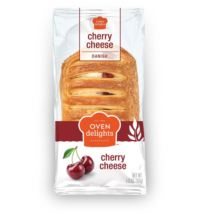 Oven Cherry Cheese Danish Pastries 4oz - Bakery fresh - Breakfast pastries - Real fruit - fruit pastries - perfectly cooked - taste simply fresher - SANI-LLC