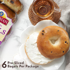 Toufayan Bakeries - Cinnamon Raisin Bagels 20oz 6 Bagels | 10g Protein | 2g Fiber | Naturally Vegan | Cholesterol Free | Dairy Free | Egg Free - 1PaysLess