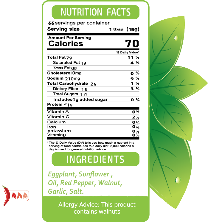 Smile Stuffed Eggplant Makdous "spicy" | 1000g - 35.26 Oz - 1PaysLess