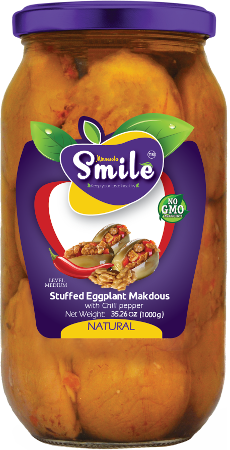 Smile Stuffed Eggplant Makdous "spicy" | 1000g - 35.26 Oz - 1PaysLess