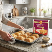 ALKARAMH 10 PUFF PASTRY SQUARE WHOLE WHEAT (400g) LOCAL PICKUP Springfield Virginia Only - UPC 732542000254