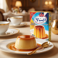 Diala Cream Caramel Mix 2.82oz with real caramel sauce for quick dessert preparation, featuring the product packaging.