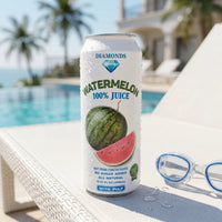 Diamonds Watermelon Juice with Pulp, 16.57 fl oz (490mL) Can, Not From Concentrate Refreshment