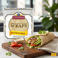 Toufayan Bakeries Gluten Free Wraps 12 Sandwich Size 40.2 oz Premium Soft Baked, Restaurant Style for Sandwiches & Meal Prep