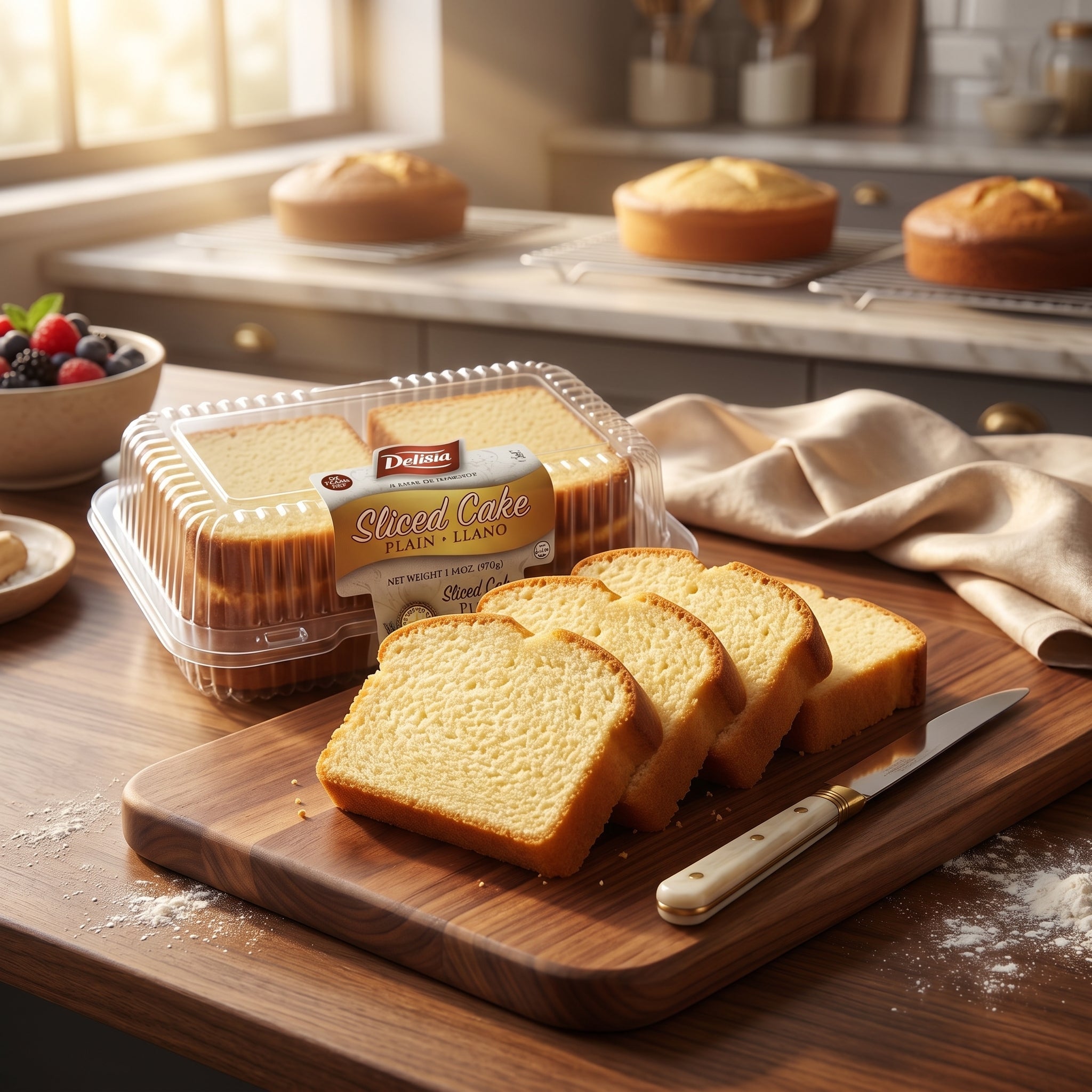 Delisia Big  Cake Sliced Plain 14oz