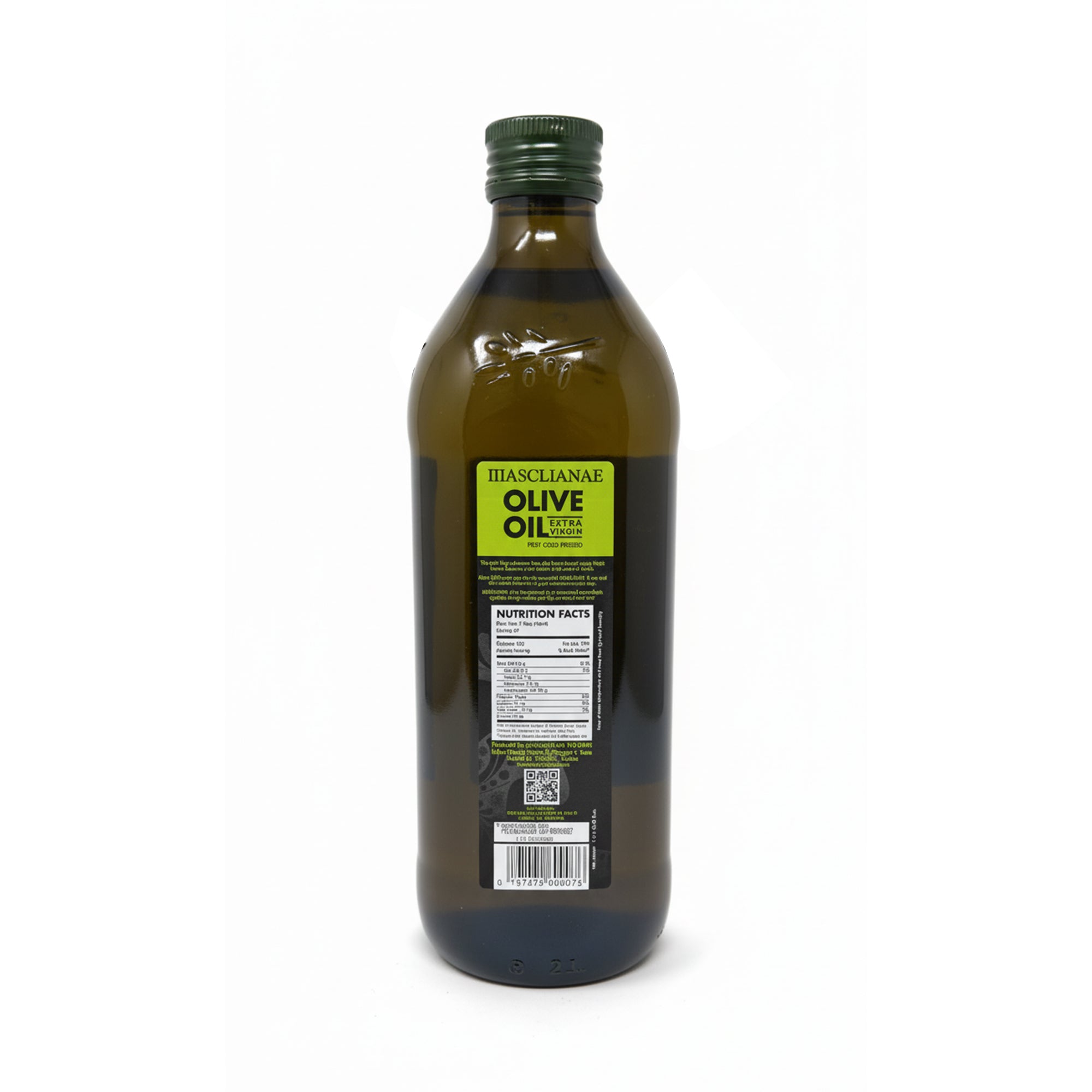 Masclianae Extra Virgin Olive Oil, Premium Tunisian, First Cold Pressed,  Perfect for Cooking, 1 Liter (33.8 fl oz)