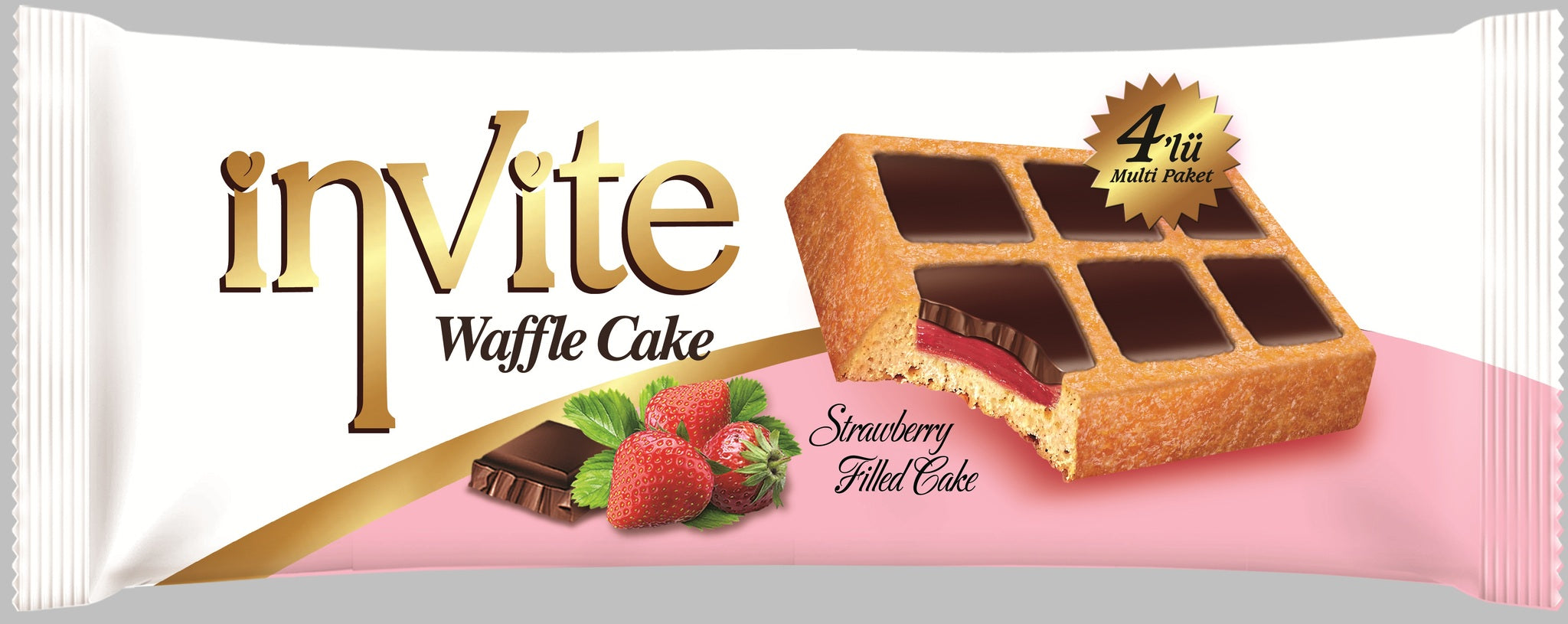 Simsek NVITE WAFFLE CAKE CHOCOLATE (MUILTIPACK 4) 180G - 1PaysLess