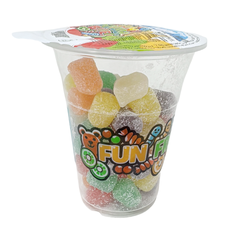 Fun Fruit Bites Assorted Spicy Drops Gummy Candy Cup - Sweet & Chewy Halal Treats