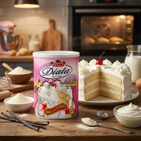 Diala Premium Vanilla Powder canister for professional baking, featuring a clear container with vanilla powder inside.