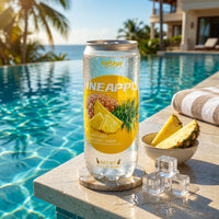 Elisha Sparkling Drink 12.3 fl oz (350ml) Cans Refreshing Bubbly Delicious Pineapple Flavor for Hydration & Enjoyment