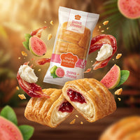 Oven Guava Cheese Danish Pastries 4oz - Bakery fresh - Breakfast pastries - Real fruit - fruit pastries - perfectly cooked - taste simply fresher