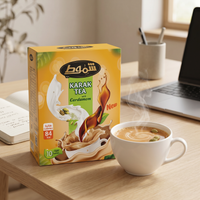 Shammout Karak Tea sticks with cardamom and instant milk tea, showing 10 individual tea sticks in a colorful package.
