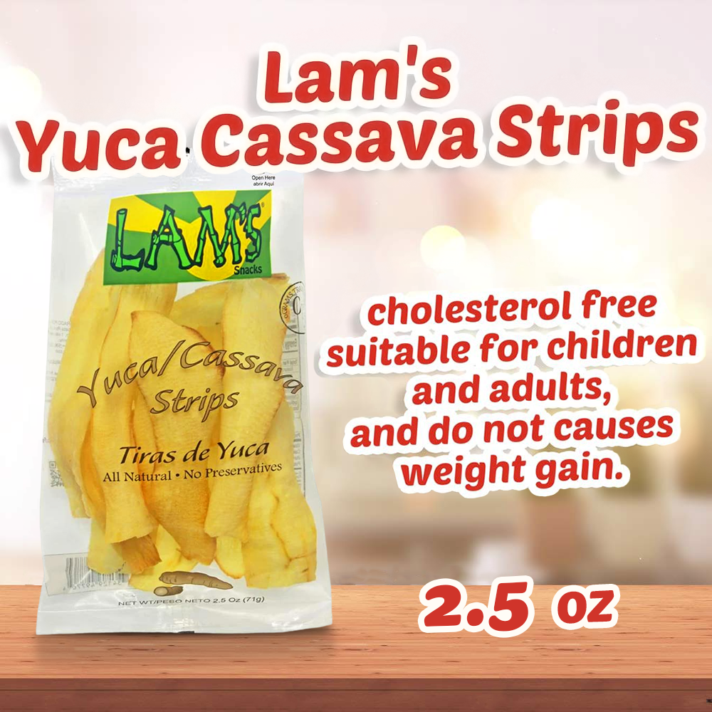 Lam's Yuca/ Cassava Strips, vegetable snacks 2.5 oz - 1PaysLess