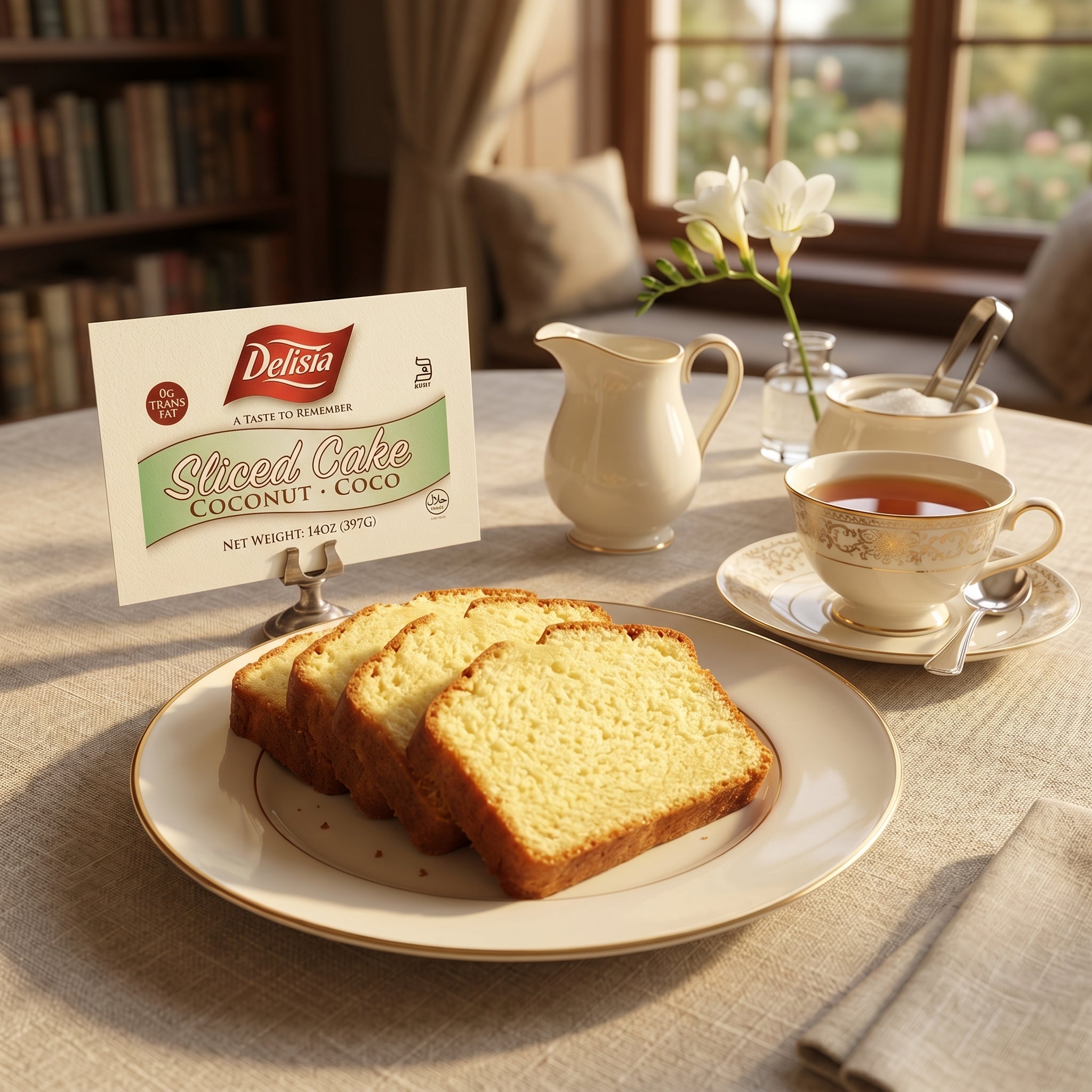 Delisia Big Sliced Cake Snacks Coconut Coco 397g 14oz
