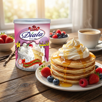 Diala Premium Vanilla Powder canister for professional baking, featuring a clear container with vanilla powder inside