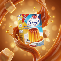 Diala Cream Caramel Mix packet with real caramel sauce, 2.82oz, for quick dessert preparation