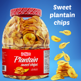 Iselitas Sweet Plantain Chips Thin & Crispy | Plantain Party Size Jar 22.93OZ (650g)