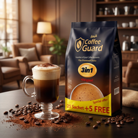 Coffee:Shammout Coffee Guard 3-in-1 instant coffee mix in a 30-count pack, featuring rich, original blend flavor.