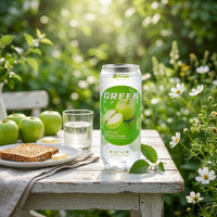Elisha Green Apple Sparkling Drink 12.3 Fl Oz Can - Crisp & Refreshing, Fruity Flavor for Hydration & Enjoyment