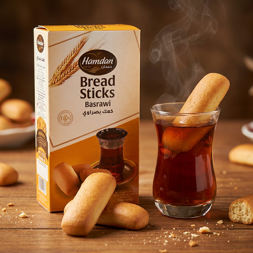 Hamdan Basrawi Bread Sticks 14oz Crispy Kaak for Tea Pairing | 1PaysLess