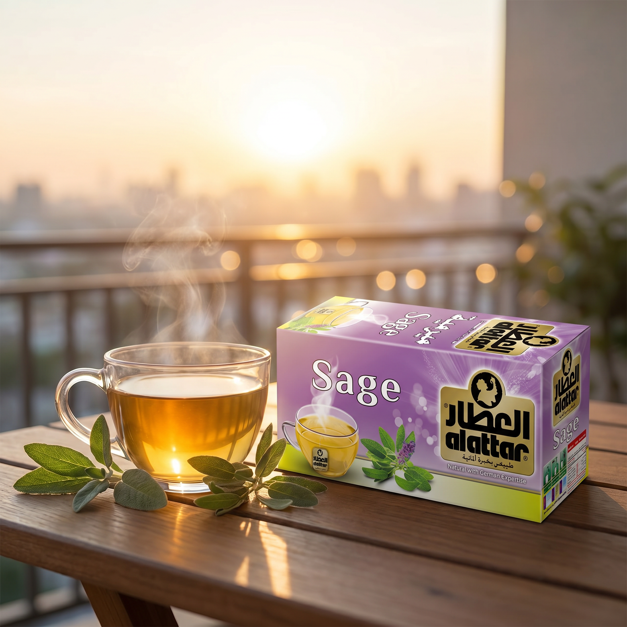 Al-Attar Sage Tea 20 Bags Natural Herbal Drink for Relaxation